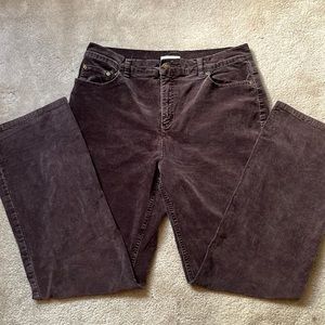 Charter Club Laura Fit Full Length Brown Corduroy